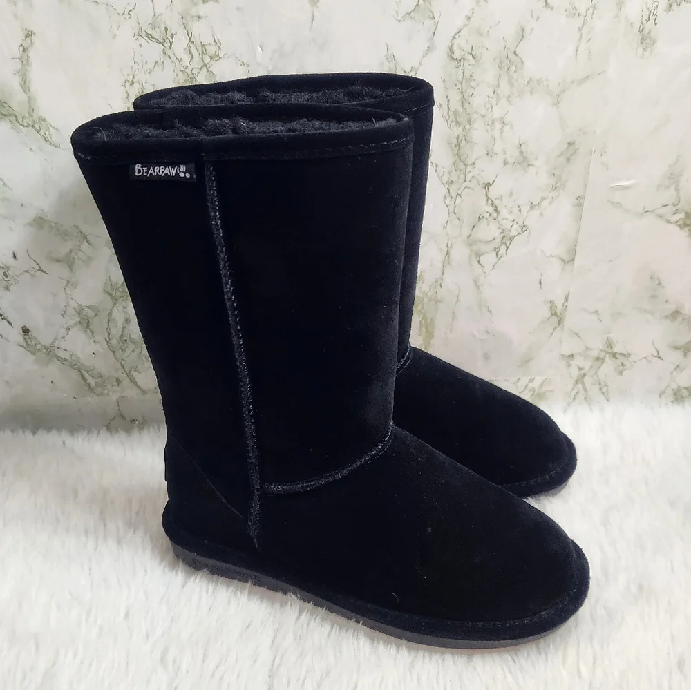 BEARPAW EVA Black Suede Boots
